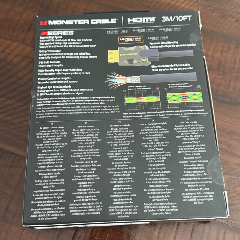 New in Box Monster M3000 Ultra Speed HDMI Cable - Picture 3 of 3